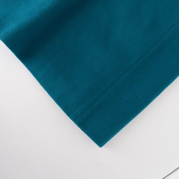 Teal Long Women's Coat - Picture 6 of 12